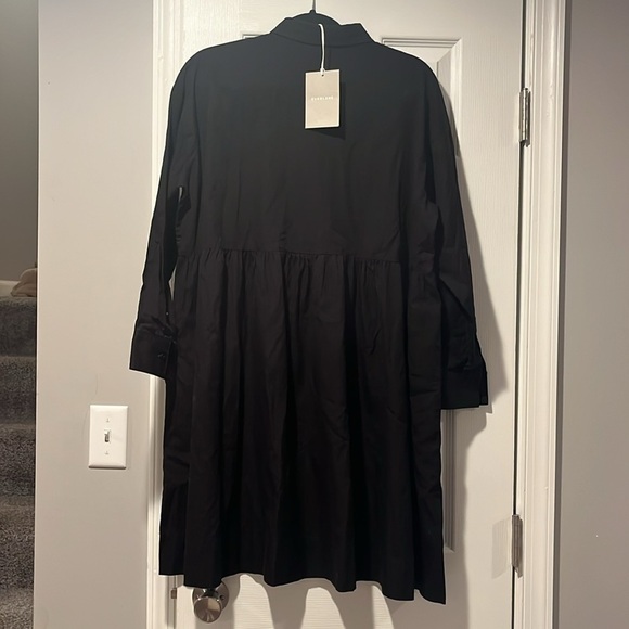 NWT Everlane The Field Dress Woman’s  black pockets collar - Picture 3 of 8